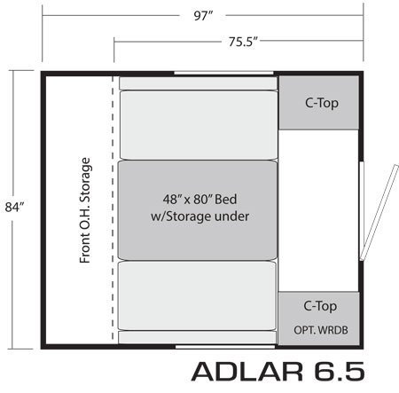 ADLAR 6.5 Truck Camper | Soaring Eagle Campers | All-Aluminum Truck Campers